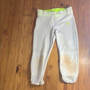 White softball pants